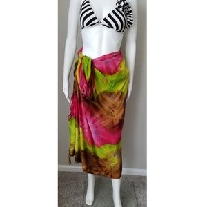 Gorgeous hand dyed sarong coverup